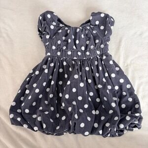 Old Navy Toddler Girls Gray Polka Dot Corduroy Bubble Hem Dress 2T 262993-00
